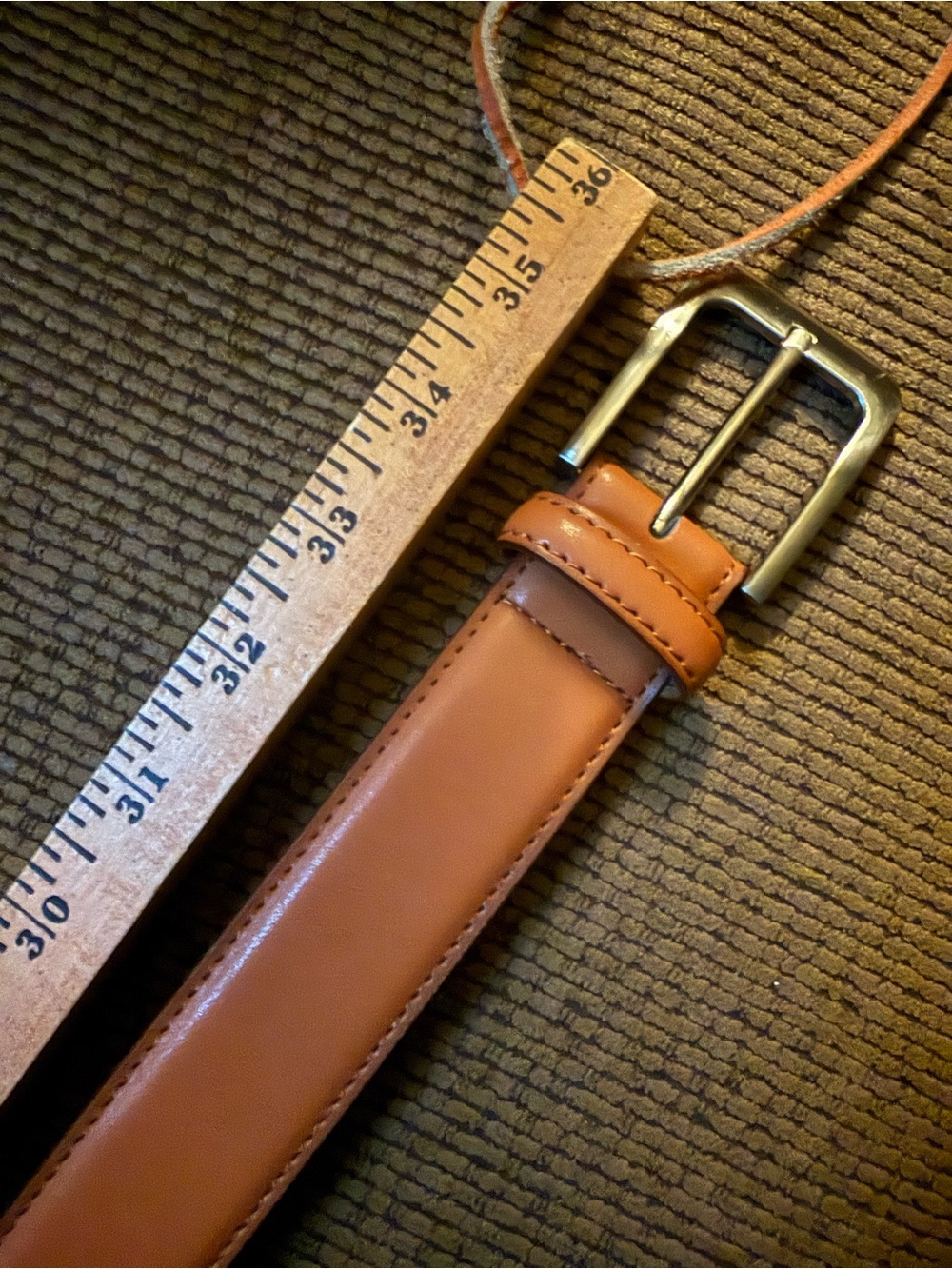 Leather unisex Belt in Tan - Classic Everyday Style